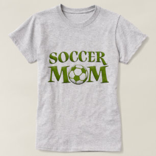 Camiseta de mamá del fútbol verde