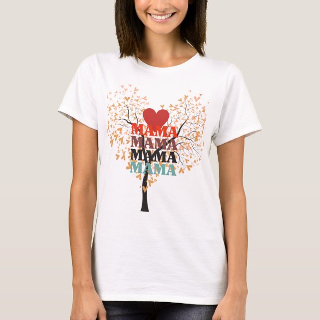 💗 camiseta de "Mamá en mi corazón" (Anverso)