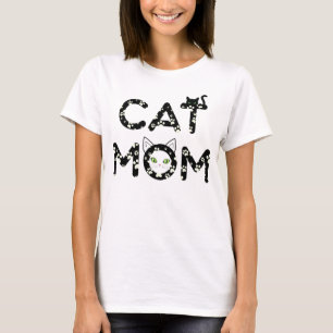 Camiseta de Mamá Gato Adorable con Huellas de Pata