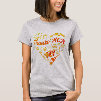 Camiseta de mamá impresa "Gracias a mi mamá"