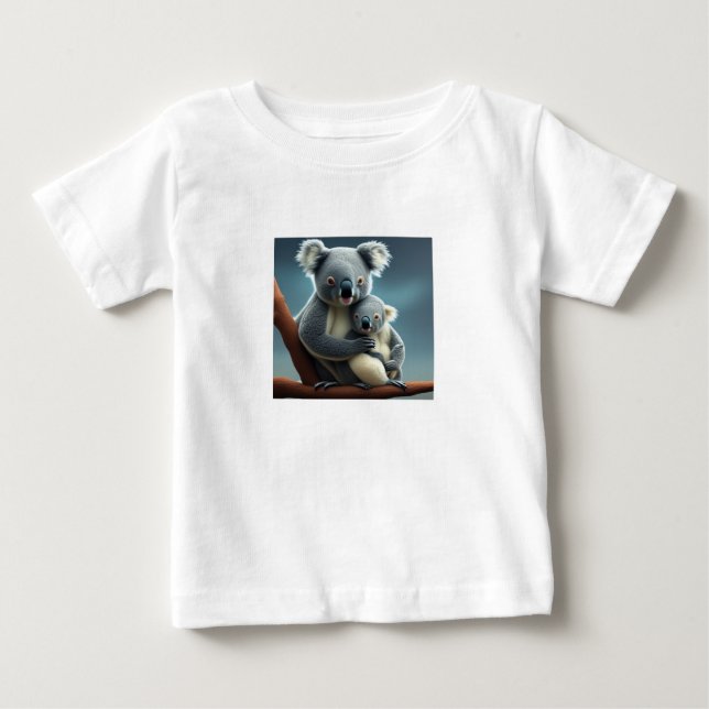 Camiseta de mamá koala linda y bebé (Anverso)