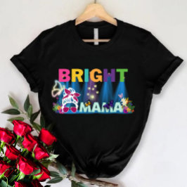 Camiseta de mamá, mamá brillante, regalo de Día de