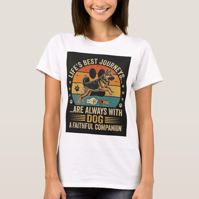 Camiseta de Mamá Perro Pastor Alemán (Anverso)