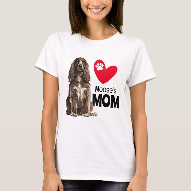 Camiseta de mamá personalizada de Cocker Spaniel (Anverso)
