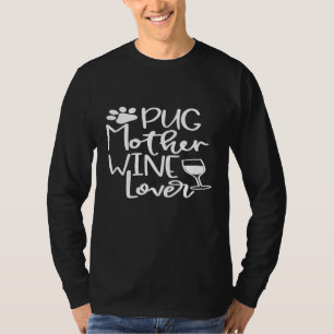 Camiseta de mamá pug mujeres divertida perrito vin