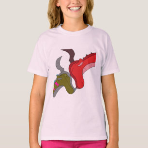 Camiseta de mamá rosa y bebé dragón