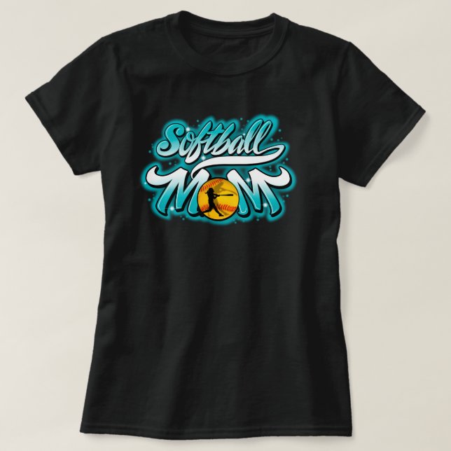 Camiseta de mamá Softball (Diseño del anverso)