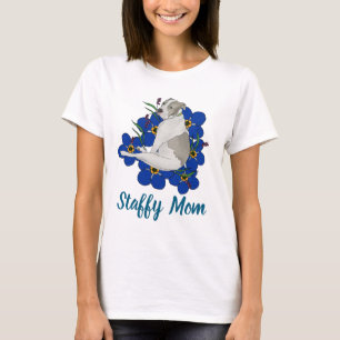 Camiseta de Mamá Staffy – Arte de Staffordshire Bu
