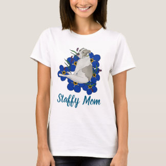 Camiseta de Mamá Staffy – Arte de Staffordshire Bu