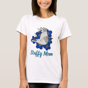 Camiseta de Mamá Staffy – Arte de Staffordshire Bu