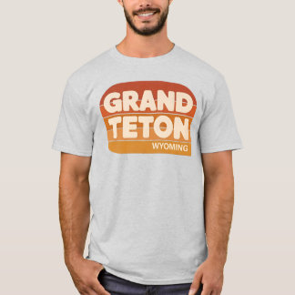 Camiseta de Manga Corta con Raya Retro Grand Teton