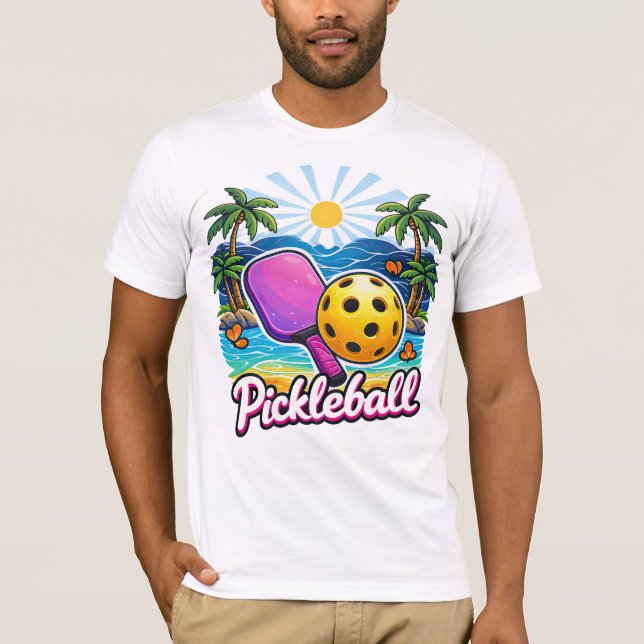 Camiseta de manga corta de jersey de pickleball (Anverso)