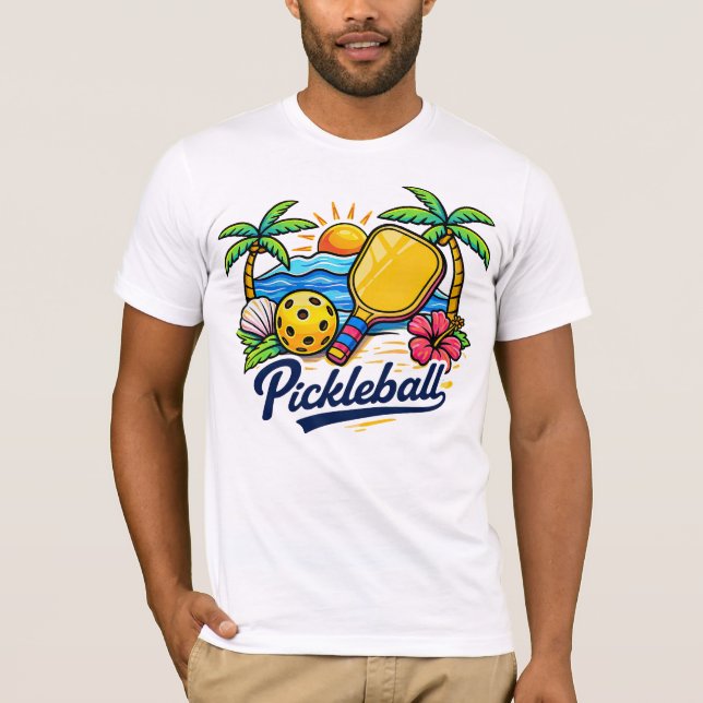 Camiseta de manga corta de jersey de pickleball (Anverso)