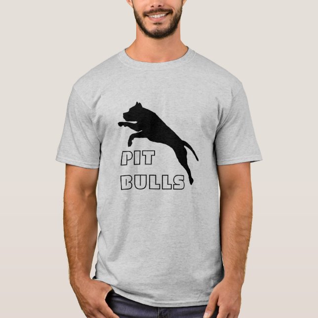 Camiseta de manga corta del pitbull - promueva los (Anverso)