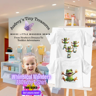 Camiseta de manga corta para bebé ABC Whimsical Wo