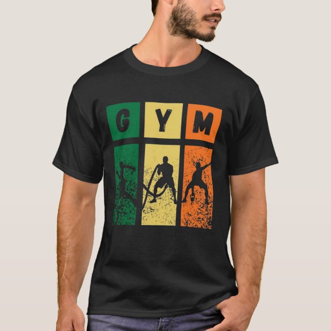 Camiseta de manga corta para gimnasio (Anverso)