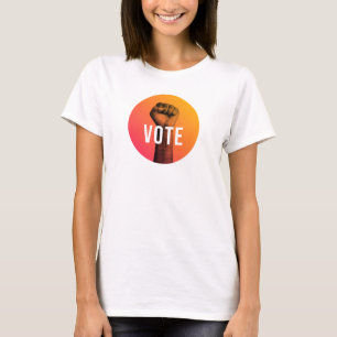 Camiseta de manga corta para mujer con VOTA con pu