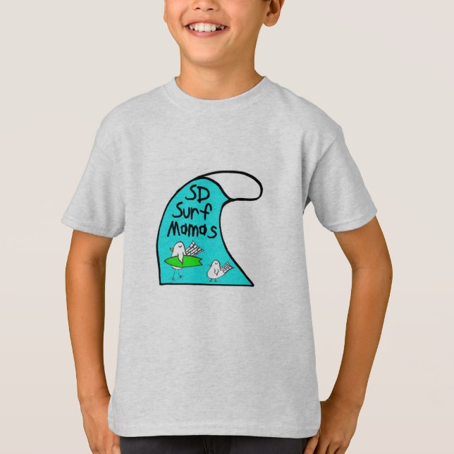 Camiseta de manga de 3/4 longitud para niños con l (Anverso)