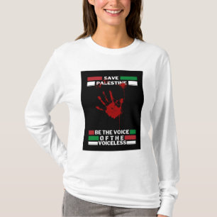 Camiseta de manga de las mujeres de Palestina Libr
