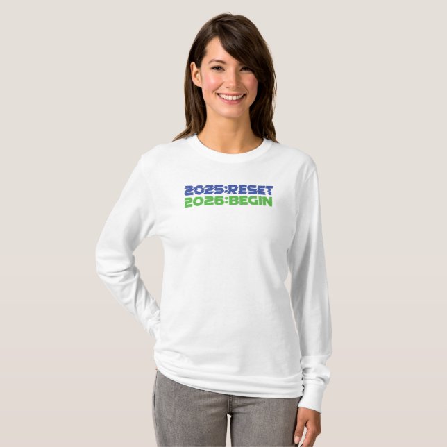 Camiseta de manga larga 2025:RESET/2026:BEGIN (Anverso completo)