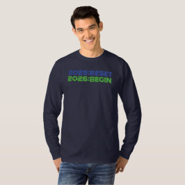 Camiseta de manga larga 2025:RESET/2026:BEGIN