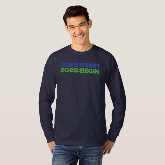 Camiseta de manga larga 2025:RESET/2026:BEGIN (Anverso completo)