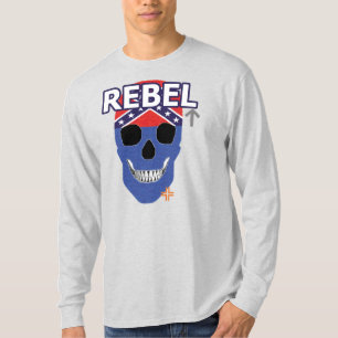 Camiseta de manga larga azul HANDSKULL Rebel B2