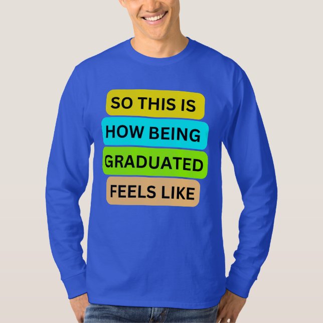 Camiseta de manga larga azul real profundo SO_This (Anverso)