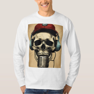 Camiseta de manga larga básica con micrófono