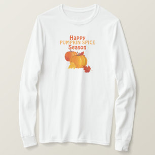 Camiseta de manga larga básica de calabaza de otoñ
