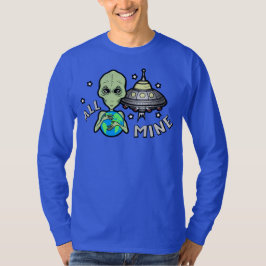 Camiseta de manga larga básica para hombres Alien 