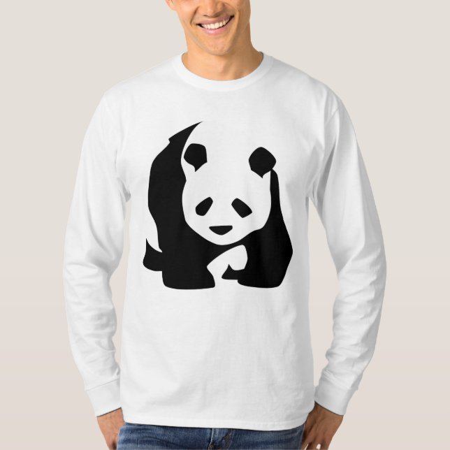 Camiseta de manga larga BIG Panda para hombres (Anverso)