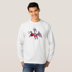 Camiseta de manga larga blanca de Santa Bat