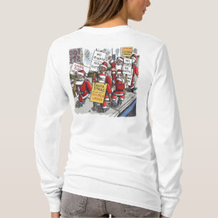 camiseta de manga larga blanca para mujeres con es