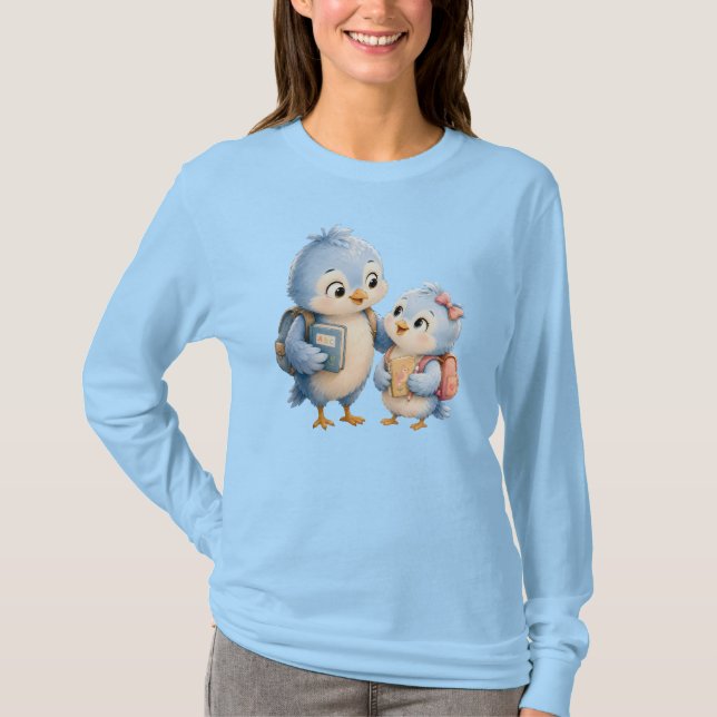 Camiseta de manga larga Blue Bird Duo (Anverso)