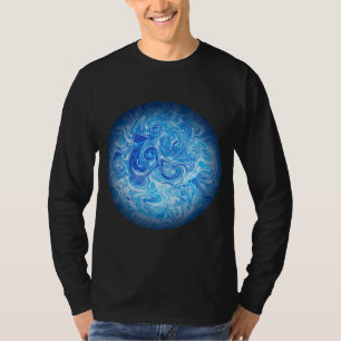 Camiseta de manga larga Calm Tide Fluid Art