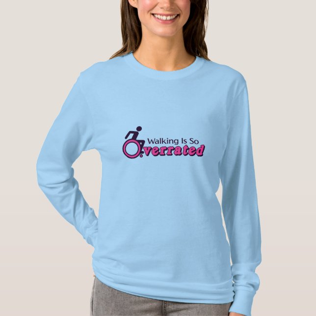 Camiseta de manga larga - Caminar está sobrevalora (Anverso)