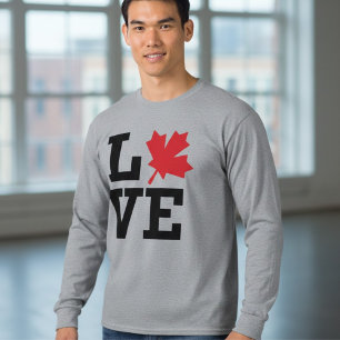 Camiseta de manga larga Canada Love Maple Leaf