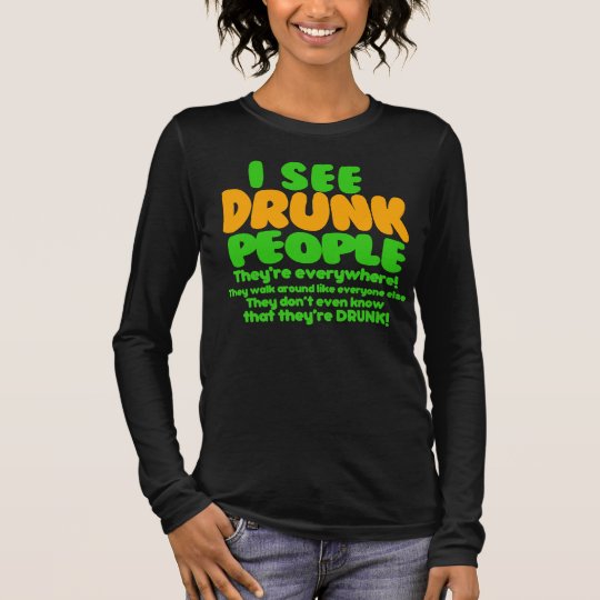 Camiseta De Manga Larga Cerveza del verde del día de St Patrick divertido