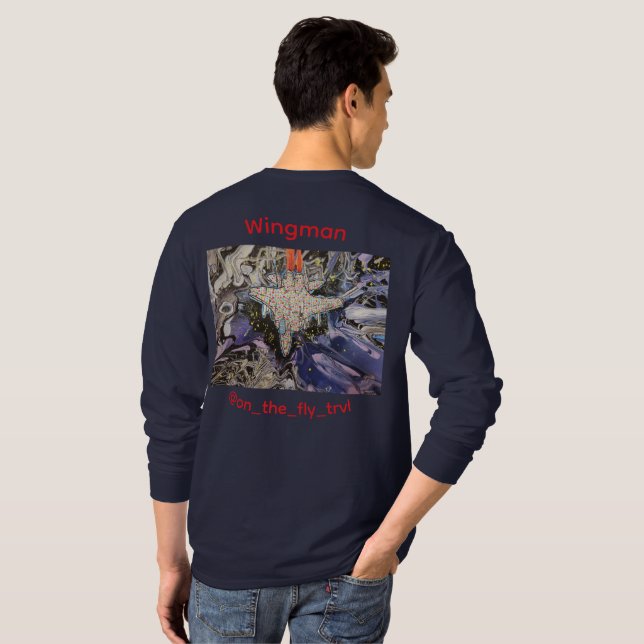 Camiseta de manga larga Charitable Wingman para ho (Reverso completo)