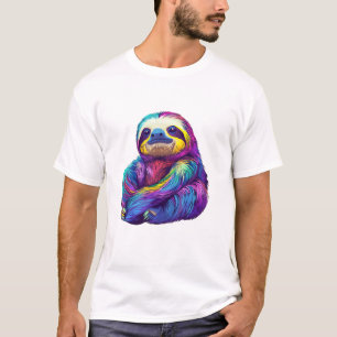 Camiseta de manga larga con arte de perezoso de co