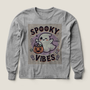 Camiseta de manga larga con calabaza de fantasma e
