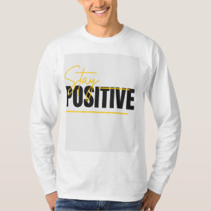 camiseta de manga larga con diseño de positividad