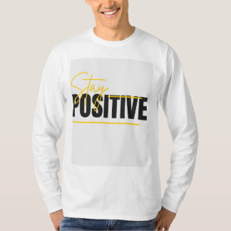 camiseta de manga larga con diseño de positividad