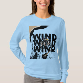 Camiseta de manga larga con gráfico de música Wind