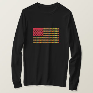 Camiseta de manga larga con la bandera afroamerica
