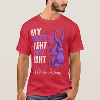 Camiseta de manga larga con lazo morado para conci