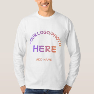 Camiseta de manga larga con logotipo y nombre corp