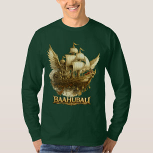 Camiseta de manga larga con obra de arte de barco