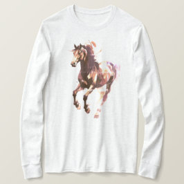 Camiseta de manga larga con pintura de caballo